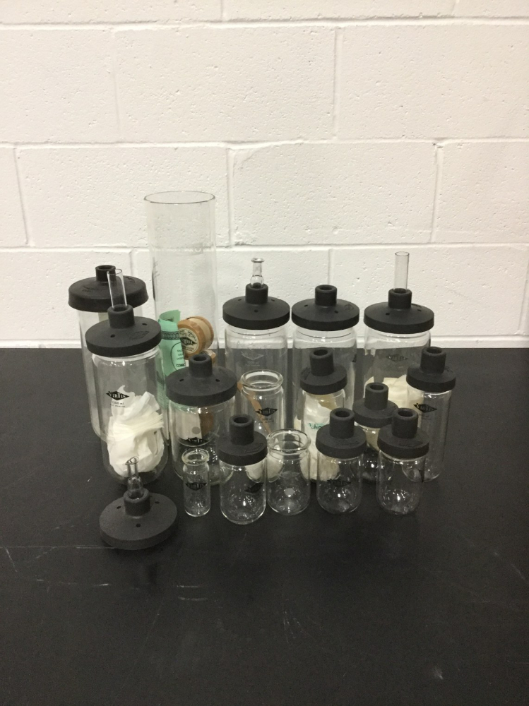 Lot of Virtis and Labconco Lyophilizer Glass Flasks, Lot of Virtis and Labconco Lyophilizer Glass