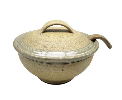 Joanna &amp; Andrew Young (British, Contemporary): salt-glaze tureen and ladle, D25cm