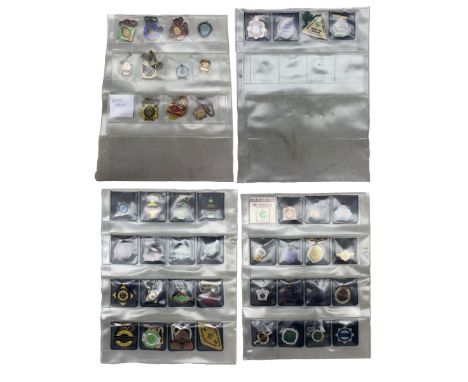 Collection of African enamel racecourse badges including Jockey Club of Kenya, Indian enamel racecourse badges including Roya