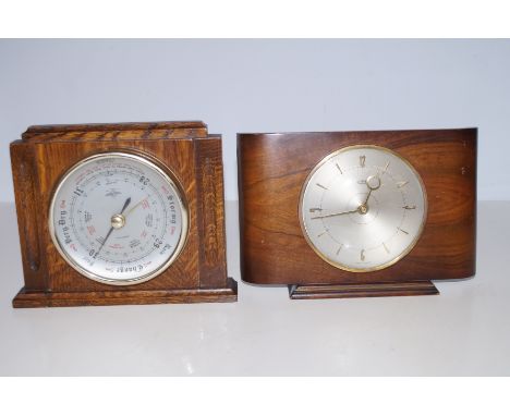 Retro Metamec Mantleclock together with a Mantle Barometer