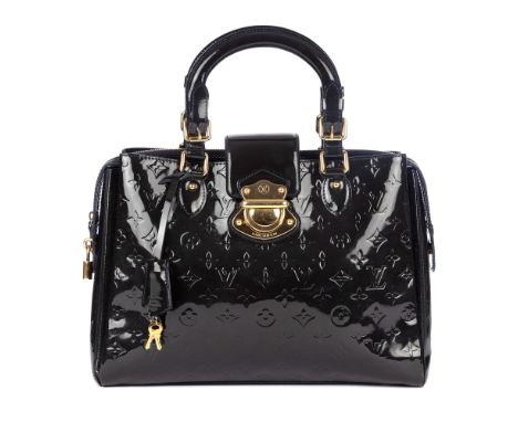 Louis Vuitton, a monogram vernis Melrose Avenue handbag, designed with a Bleu Infini monogram embossed patent leather exterio