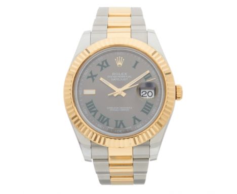Rolex, a stainless steel and 18ct gold Oyster Perpetual Datejust II bracelet watch, circa 2015, reference 116333, signed auto