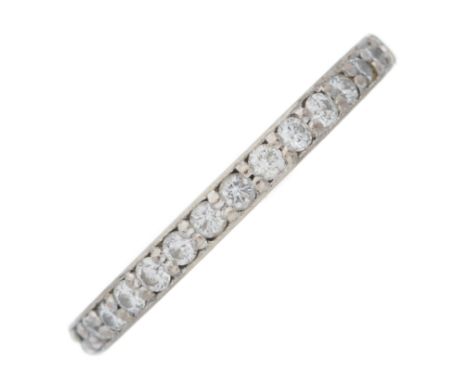 An 18ct gold brilliant-cut diamond half eternity ring, estimated total diamond weight 0.30ct, hallmarks for London 2015, ring