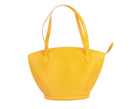 Louis Vuitton, a yellow epi St Jacques GM handbag, crafted from textured yellow epi leather with smooth leather trim, with lo