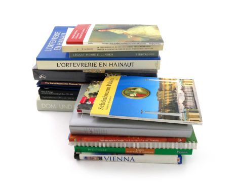 A collection of reference books and pamphlets on Belgian, Swiss and Austrian silver, comprising: Chefs-d'oevre de l'Orfevreri