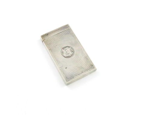 A Victorian silver card case, by S. Mordan, London 1843, also marked M. Freeman, Patentee, rectangular form, engine-turned de