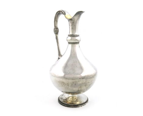 A Victorian silver wine ewer, by John Samuel Hunt, London 1862, also stamped to foot 'Hunt &amp; Roskell, Late Storr and Mort