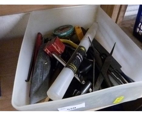 Box of assorted tools