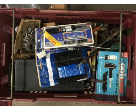 Two boxes of tools.