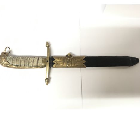 Victorian royal naval midshipmanâ€™s dirk reduced in size to be used by r naval division as a fighting knife in the trenches