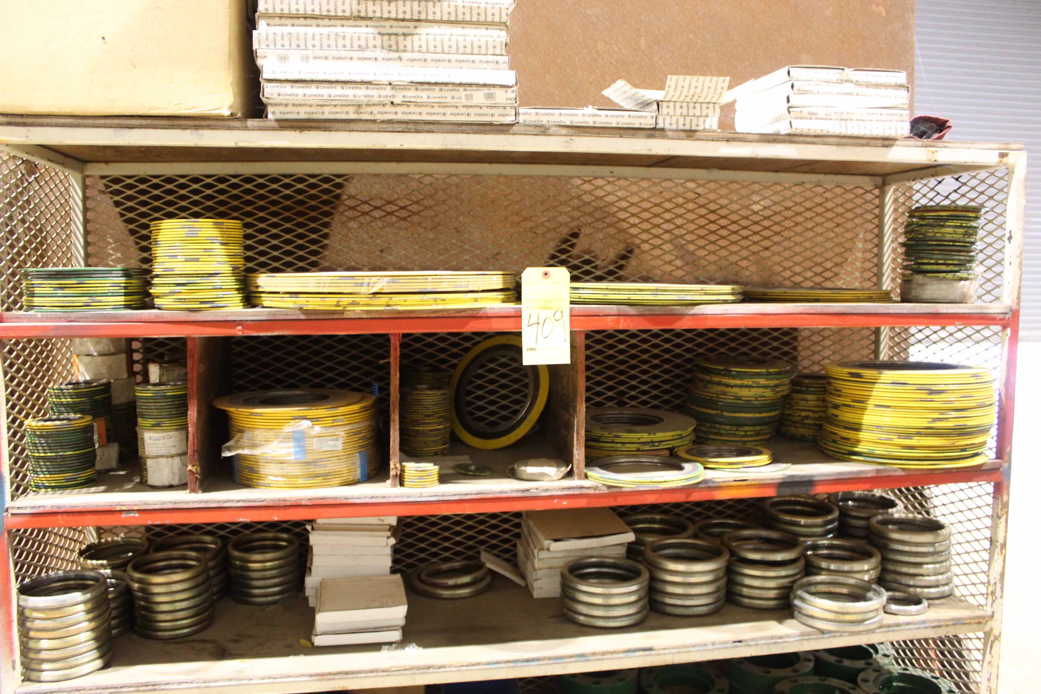 LOT OF GASKETS (on metal rack)
