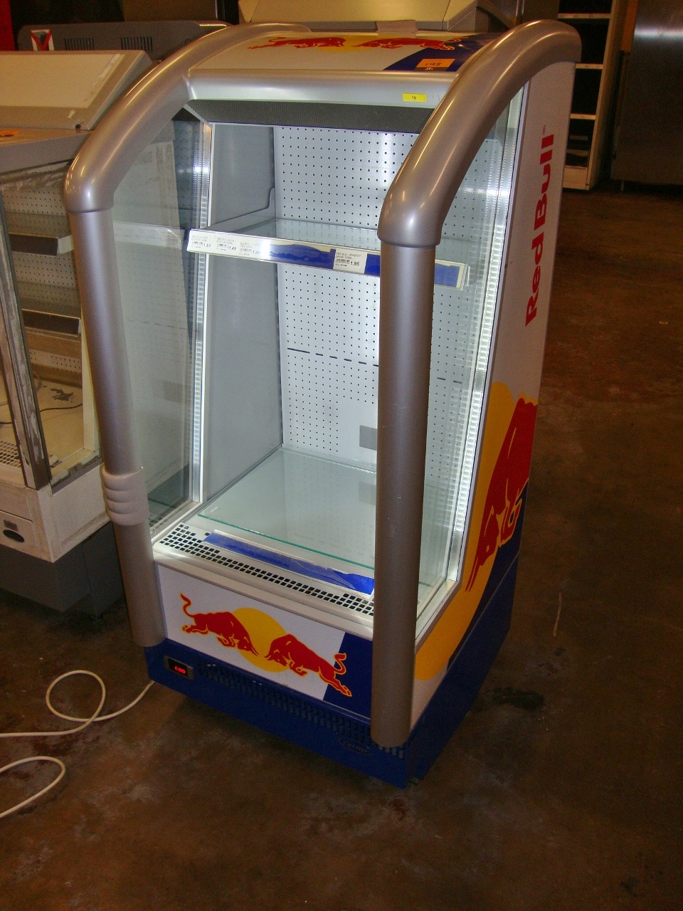 Carrier/Linde "Red Bull" branded open front illuminated refrigerated