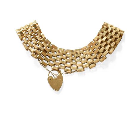 A 9 Carat Gold Gate Link Bracelet, length 17.8cmGross weight 12.7 grams