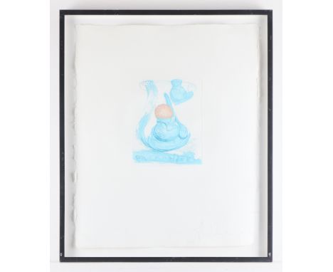 Claes Oldenburg (Swedish/American, 1929-2022). Etching and aquatint titled "Praline" from the series "Ice Cream Desserts," 19