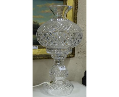 Waterford Cut Crystal Table Lamp, electric 19”h
