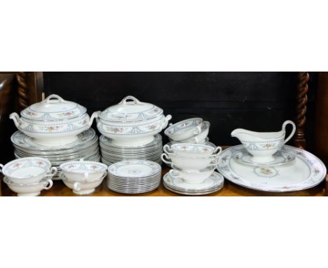 Modern Spode Bone China Dinner Service, Versailles pattern, 66 pieces approx.