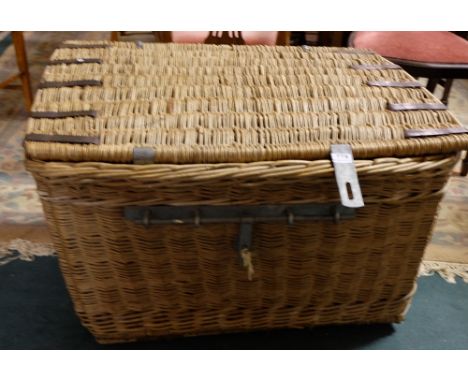 Wicker Trunk with metal handles, 36”w