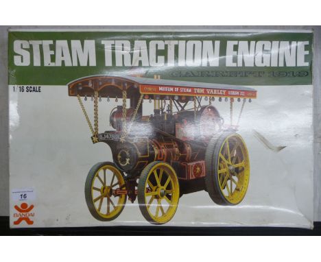 A Garrett 1/16 scale model, a live steam traction engine  boxed      BSR