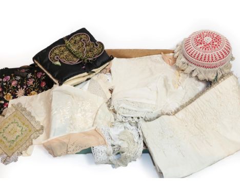 Assorted Mainly Early 20th Century Lace and Costume Accessories, comprising silk and cotton collars, cuffs and modesty panels