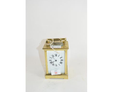 CARRIAGE CLOCK WITH FRENCH MOVEMENT RETAILED BY Z BARRACLOUGH &amp; SONS, LEEDS, WITH KEY