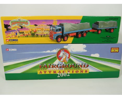 Corgi Classics Chipperfield's Circus Die Cast 1:50 Scale of an Atkinson 8 wheel rigid Truck and Trailer with loads ltd ed plu
