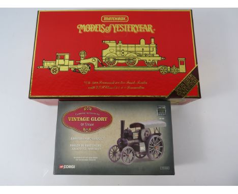 Corgi limited edition Fowler B6 Road engine plus a Matchbox models of yesteryear special edition Scammell truck with Locomoti