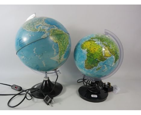 Two Light up world globes, one tested and working the other has a european plug so is untested.