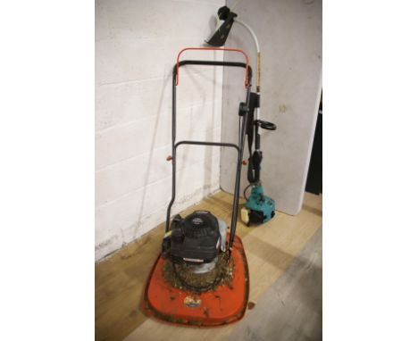 Flymo Mower with the Honda  GCV160 Engine. Working condition unknown, along with a Gardenline Petrol Strimmer.    This item i
