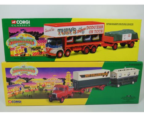Two Corgi Classics Showman's Range Die Cast 1:50 Scale models. Both with original boxes. See photos. Scammell Highwayman trai