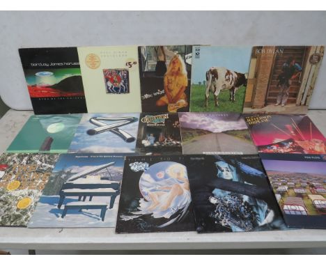 Fifteen Vinyl Rock and Pop LP' Albums by various artists to include, Gerry Faffert, Bob Dylan, Jefferson, Stone Roses etc. Se