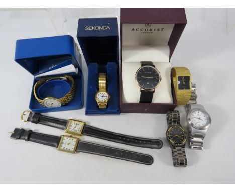 Selection of Mens Quartz wristwatches, Rotary, Limit, Sekonda, Accurist etc.