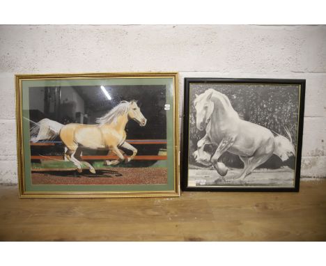 Framed origianl artwork of Horses. This item is not suitable for postage! Collection or courier only please. Thank you. See p