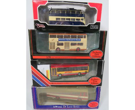 Four Die Cast 1:76 Scale models of Coaches and Buses. All boxed and unused. See photos.