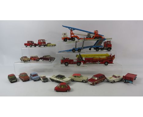 Selection of Playworn vintage Corgi cars and Lorries etc.