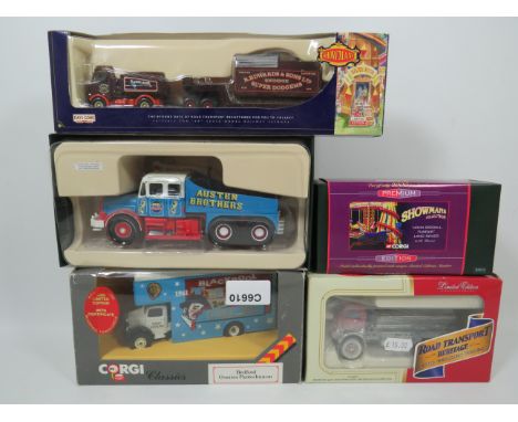Five Corgi Die Cast Models of Vintage Trucks. All with original boxes.  See photos for details. 