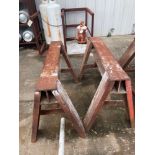 Lot of 2 Heavy Duty Saw Horses 45”L x 23”W x 29”H.