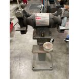 Dayton 10" Double Ended Bench Grinder Model 4Z911D bolted to a Heavy Duty Baldor Pedestal