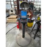 6" OEM Industrial Double Ended Bench Grinder on Heavy Duty Pedestal Stand with 29" diameter base
