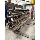 Cantilever Rack - 2 sided with Contents; 5 Arms on Side 1, 2 Arms on Side 2. See Photo