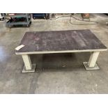 Heavy Duty Solid Metal Table with 1-1/2" Solid Plate Top. 60" L x 32" W x 20" T
