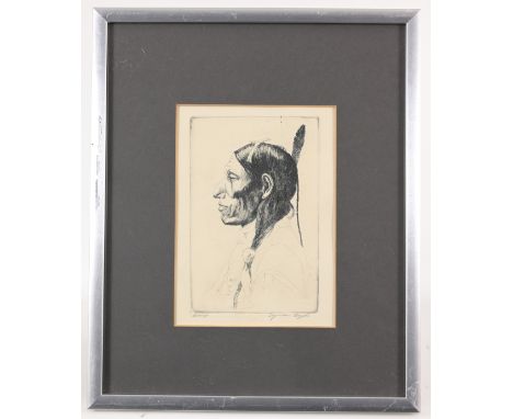 Lyman Byxbe (American, 1886 - 1980)Pencil signed and titled lower margin. Etching on Paper.Sight Size: 7.5 x 5 in.Overall Fra