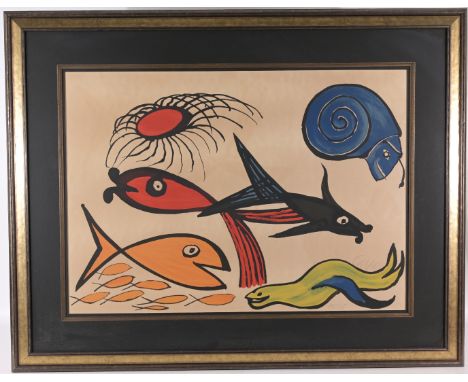 Alexander Calder (American, 1898 - 1976)"Sea Creatures" - 1975/76from Our Unfinished Revolution, published by Alba Editions, 