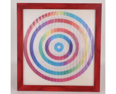 Yaacov Agam (b. 1928)"Image of the World"c. 1995Agamograph (lenticular print)Signed and numbered (16/99) in marker in lower m