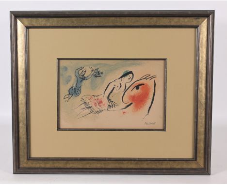 After Marc Chagall (1887-1985)Greeting card for Aime Maeght/LaPetite Ecuyere - 1960Lithograph on Arches wove paperSigned in p