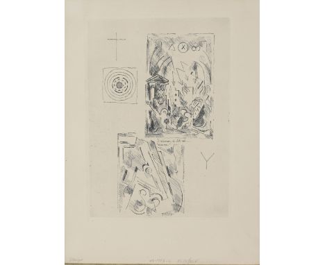 Albert Gleizes (French, 1881-1953)"Soloman Et Job Ont-Misere"Etching. Pencil signed, inscribed and numbered (XLIV/XLV) lower 