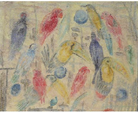 Hunt Slonem (American, Born 1951)"Picul" - 1983Important exhibited painting.  Oil on canvas.  Inscribed verso.Acquired direct