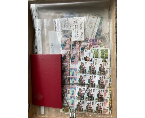 Stamps : Box file of loose sorted stamps, including Forces and Field Post