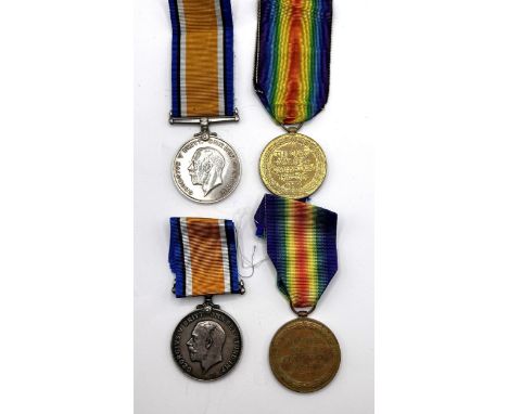 A British War Medal and Victory Medal pair, awarded to 5734 Pte C C Driscoll, 1-London R, and another pair, awarded to 200645