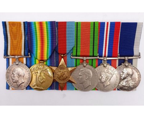 A group of six medals, awarded to K-29098 William Henry Toms STO 1 HMS Iron Duke, comprising a British War Medal, a Victory M