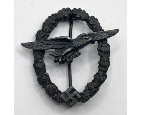 A German Third Reich Glider Pilot's badge, unmarked, probably produced by C E Juncker, Berlin  Provenance: Purchased by the o